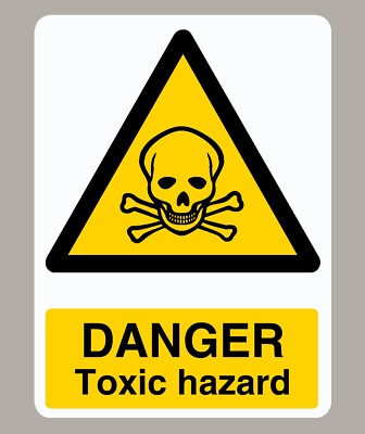 GEFAHR GIFTIG GEFAHR AUFKLEBER SCHILD GRÖSSE WÄHLBAR STANDARD ODER GLASAUFKLEBER