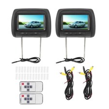 2 Pieces Car Headrest LCD Video Monitors MP5 DVD Display with Wireless Control