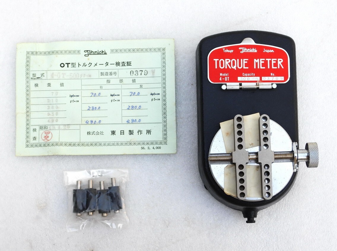 Torque Meter 28冊セット MOUNTZ TOHNICHI TORQUE METER MODEL 4-0T CAPACITY 500 QT-CM (GM-CM