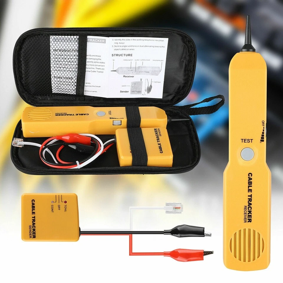 Leitungsfinder Netzwerk Kabeltester Kabel Tracer LED Bildschirm Elektro Kabel Tr - Bild 2 von 4