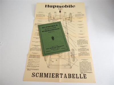 original Hupmobile 6 Sechs Zylinder Modell S Betriebsanleitung 1929