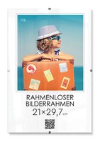 Cliprahmen 21X29,7 Cm Rahmenloser Bilderrahmen 29,7X21 Cm Kunstglas Plexi A4