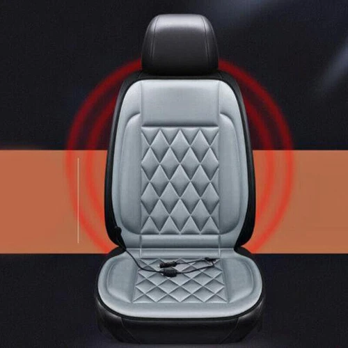 Car Seat Heater Heated Cover Cushion Winter Heating Warmer Pad Hot 12V Gray - Bild 5 von 13