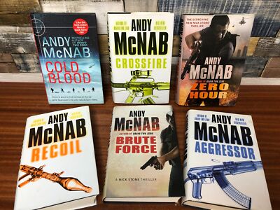 Bundle Of Andy McNab 'Nick Stone' Thrillers ~ 6 Hardback With Dust Covers