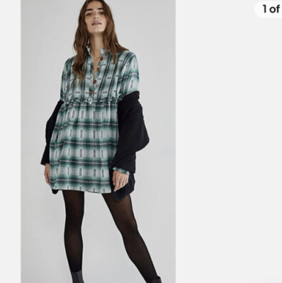 green emerald velvet dress Green Gingham Cindy Mini Dress