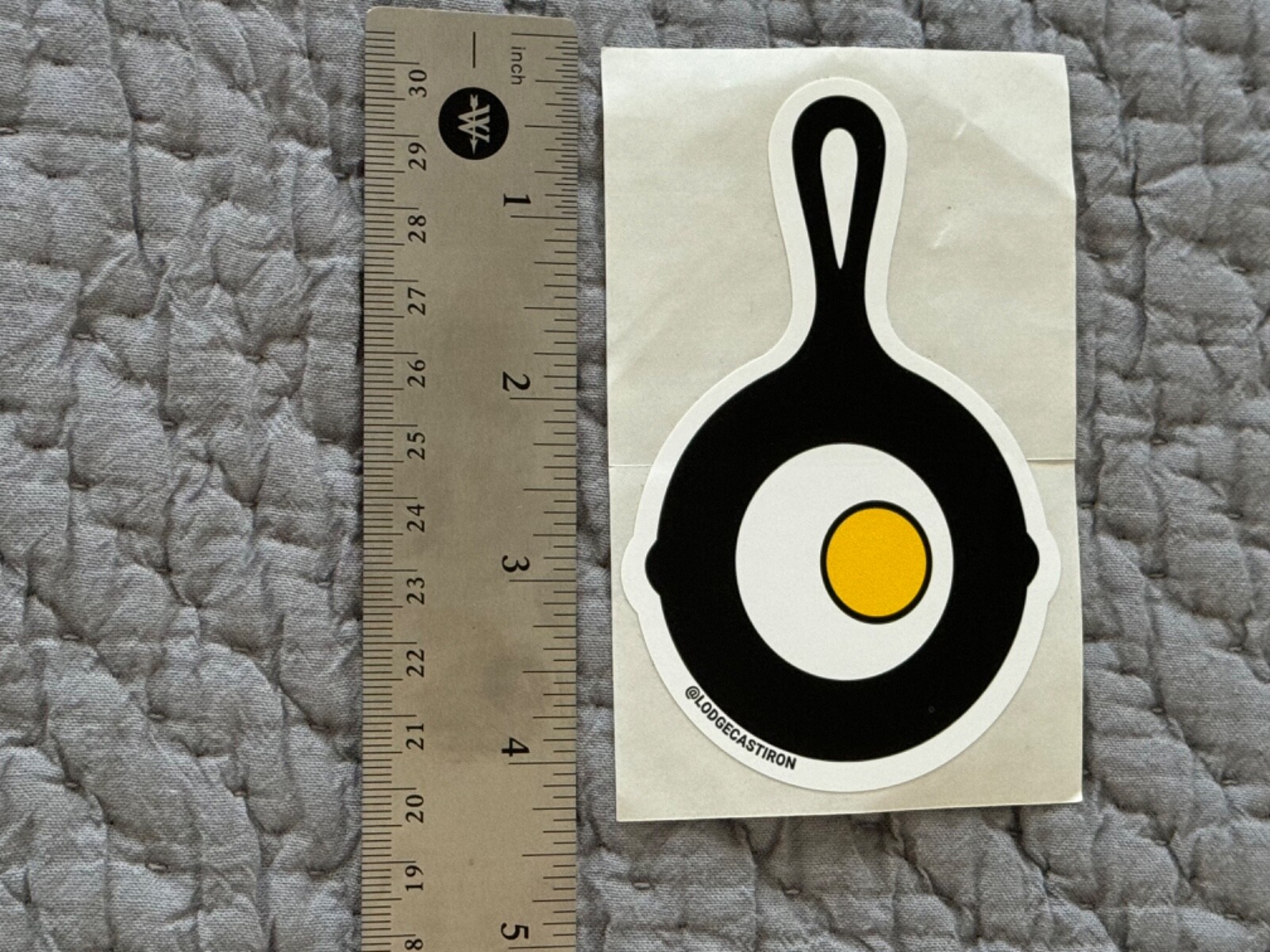 Lodge Cast Iron Fried Egg in Pan Logo Vinyl Sticker New Collectors Item