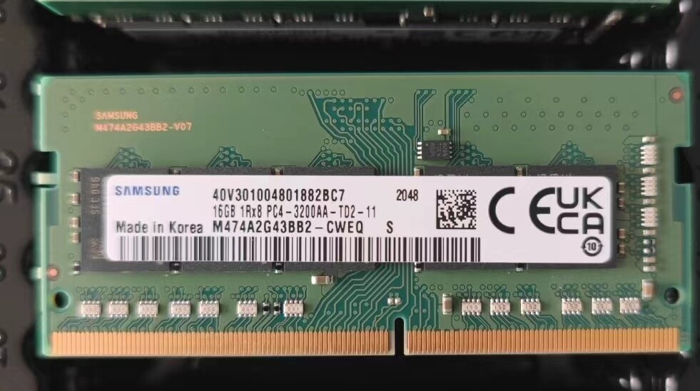 SAMSUNG 16GB DDR4 3200MHz 2933MHz 2666MHz 2400MHz 260pin ECC