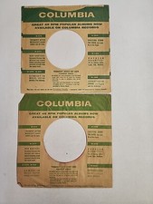 45 RPM 7" RECORD SLEEVES CO. SLEEVE 2 PACK SEE PHOTOS - Columbia SLV165 