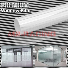 White Line Glass Film Static Cling Office Window Pattern Decoration Privacy #43