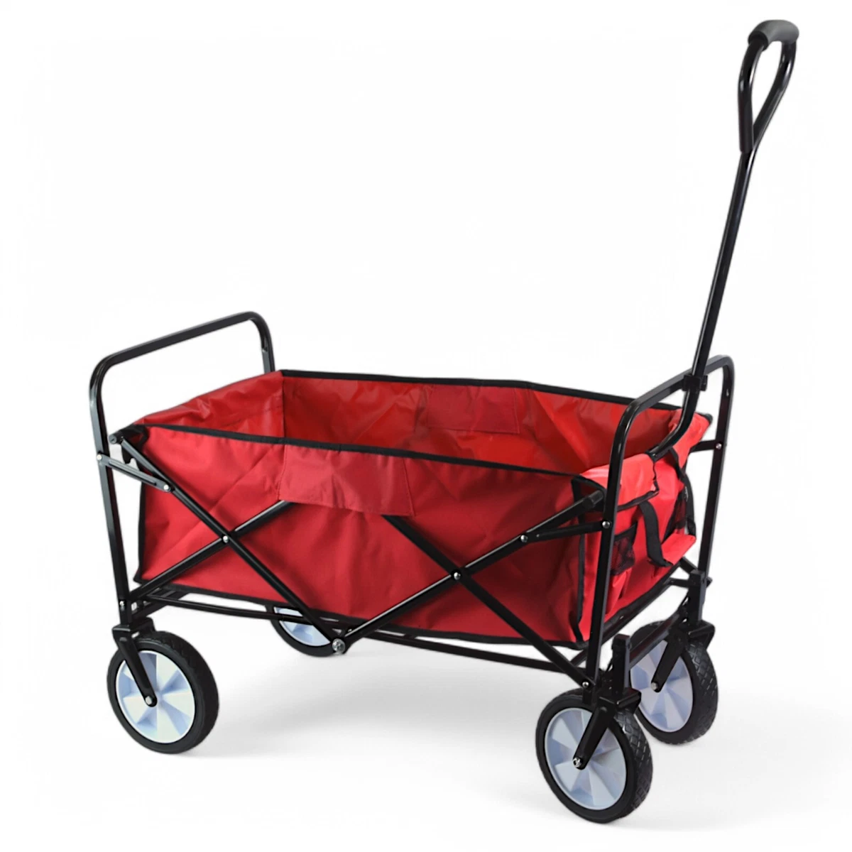 Overmont Carrello Da Giardino Pieghevole Con Ruote - Carrello Da Spiaggia Per Tutti I Terreni - Capacità Carico 150kg 150L Per Festival Campeggio Picnic Sport Shopping Blu