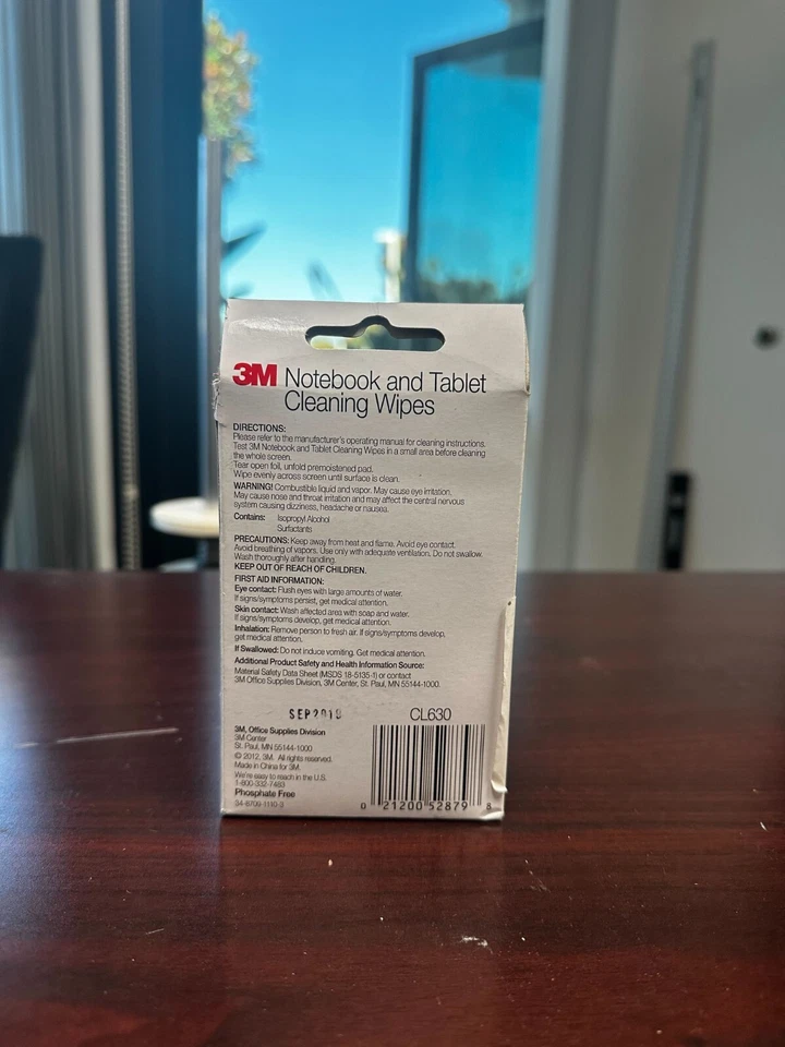 3M - 7100037456 - 3M Cleaner Notebook Screen Cleaning Wipes CL630 (1EA) - Image 4 of 4