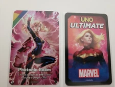 2022 Marvel UNO Ultimate Chase Foil Captain Marvel: Photonic Beam stamp mailed