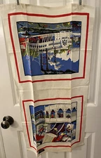 Vintage Linen Tea Towel, Kay Dee Handprints, Cameo by Robert Hughes NEW