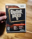 Guitar Hero 5 (Nintendo Wii, 2009) Video Game With Manual - TESTED!