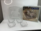 Vintage Anchor Hocking Union Square 5 Piece Serving Set New In Box