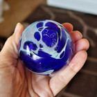 Vintage Art Glass 2.5" Signed Vase Form Paperweight T.J. Bristow Studio Cobalt — photo 4