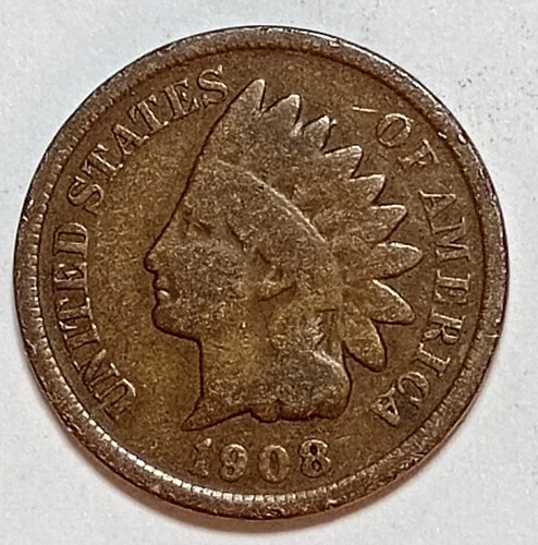 Indian Head Penny Lot of "1" VERY NICE 1908 GOOD OR BETTER°$ FREE SHIPPING $#965