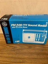 GE 7-2945  FM / AM / TV Sound Radio With Weather New