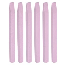 6pcs Pumice Stone Nail File Stick, Cuticle Remover Pusher for Manicure, Pink