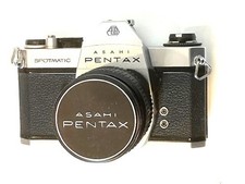 Asahi Pentax Sportmatic SPⅡ 35mm SLR Film Camera with 100-200mm F4.5 Lens & Flas
