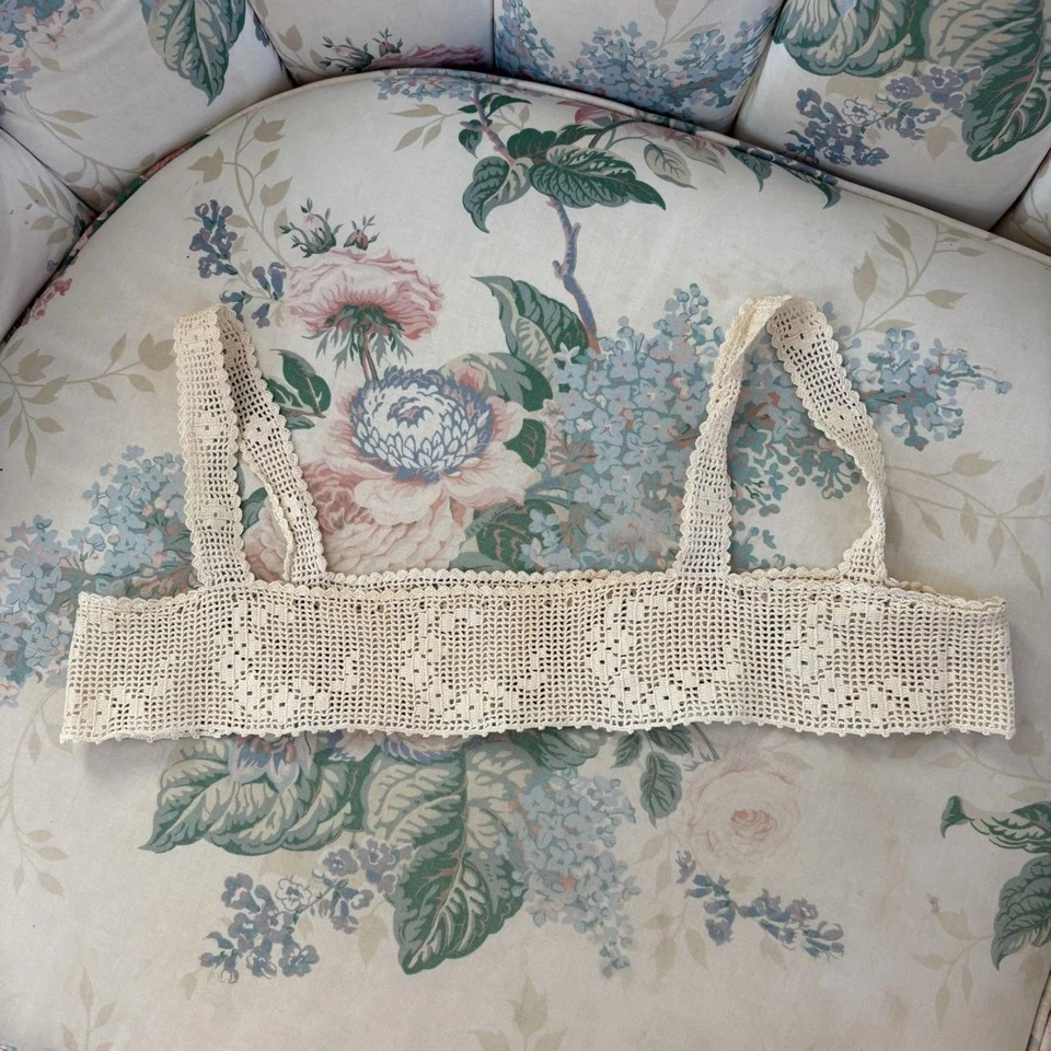 ♡ Старинный кружевной крючком Cami воротник - Изображение 4 из 4