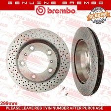 PAAR GELOCHTE BREMBO BREMSSCHEIBEN HINTEN FÜR PORSCHE BOXSTER CAYMAN 299mm