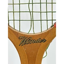Antique 1900's N J Magnan Wonder Wood Tennis Racket Attleboro MASS Collectors