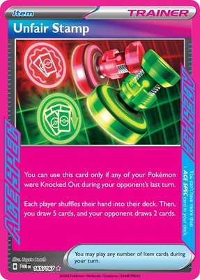 Unfair Stamp TWM 165/167 Pokémon SV06: Twilight Masquerade ACE