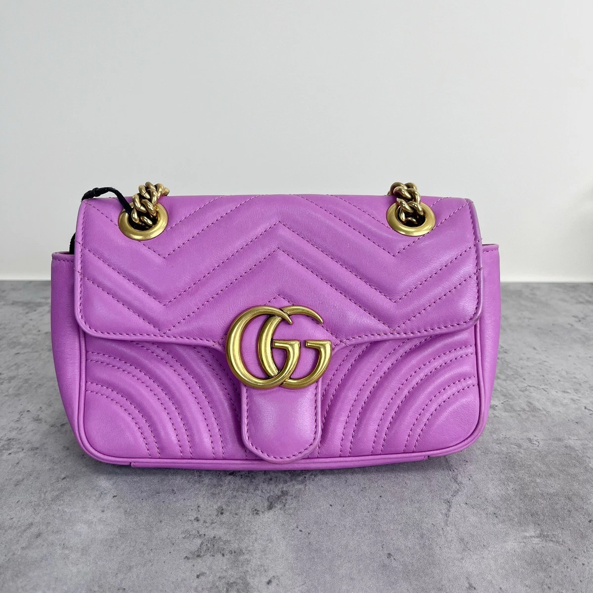 Gucci Leather Exterior Purple Bags & Handbags for Women for sale