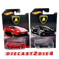 New/Sealed Hot Wheels 2017 Lamborghini Series Lot of 2 SESTO ELEMENTO COUNTACH