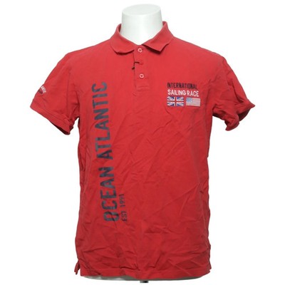 Atlantic Ocean, Poloshirt, Größe: L, Rot, Baumwolle, Print, Herren #0jH