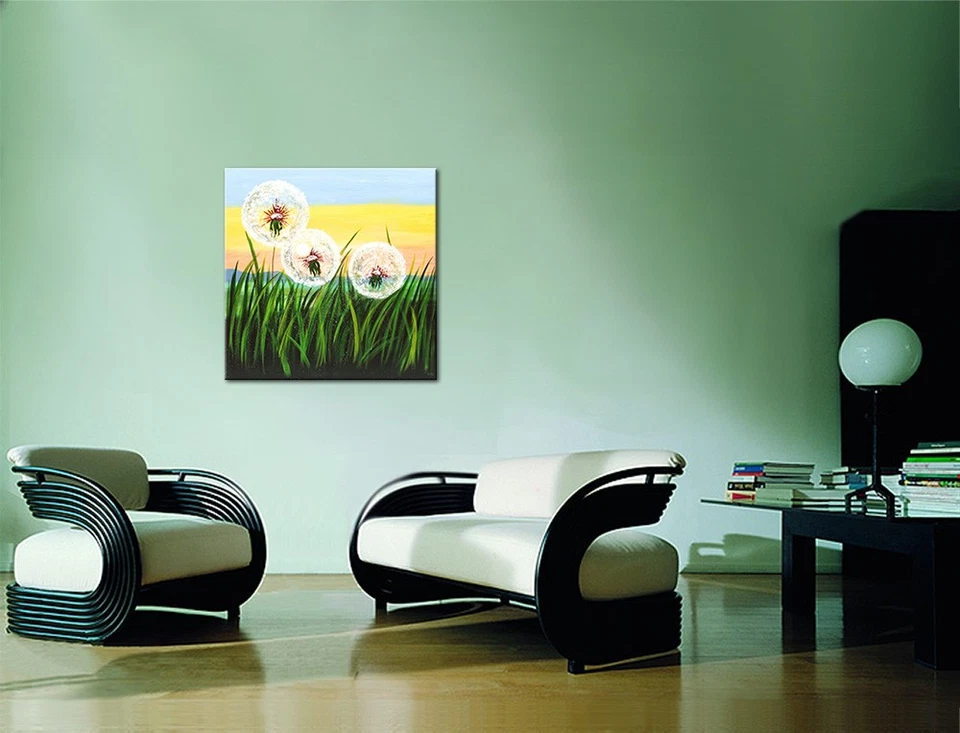 NOVAARTE Acryl Bild Gemälde Pusteblumen Abstrakte Malerei Moderne Kunst ORIGINAL - Bild 3 von 4