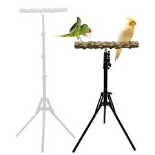 16-63 Inch Height Adjustable Bird Perch Pepper Wood Bird Training Perch Stand...