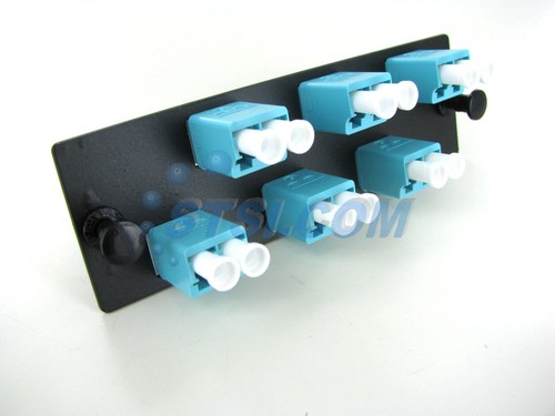 Panneau fibre Panduit FAP6WAQDLC avec 6 adaptateurs multimodes duplex LC 10 gig Aqua ~ STSI - Photo 3/4