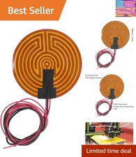 PI Heating Film 120W Round   Polyimide Heater 160mm 12V with Adhesive Backing...