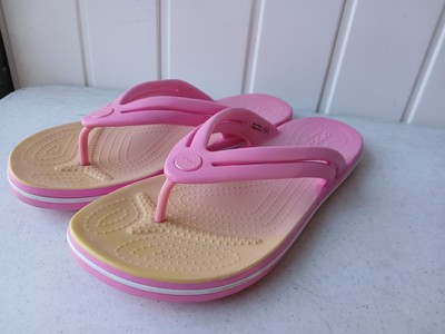 Crocs Crocband Flip Flop Relaxed Fit, Pink Womens Size 8 | eBay display picture 1