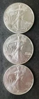 Lot of Three 2023 $1 American Silver Eagle Dollars