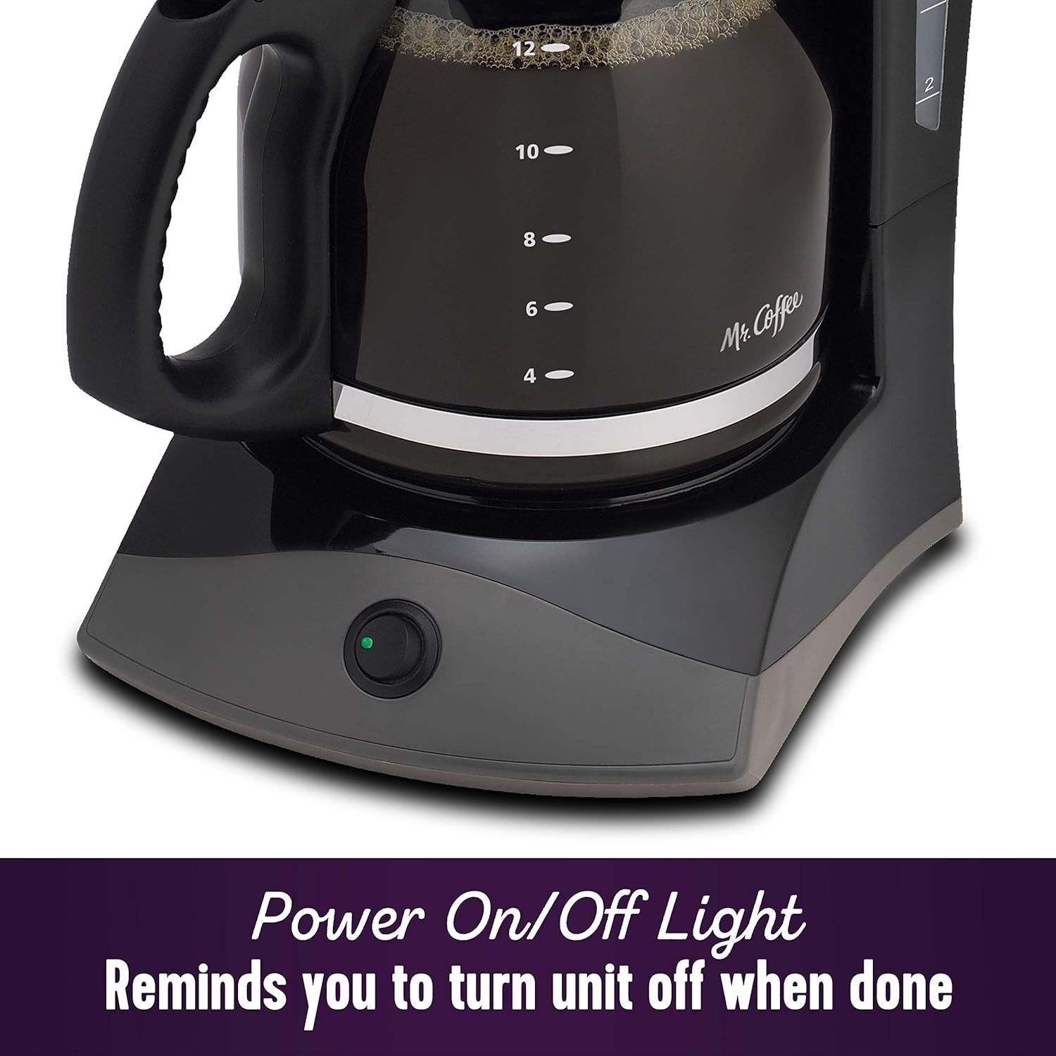 Classic Black Coffee Maker - 12 Cup Capacity with Auto Pause