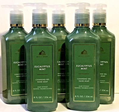 #ad EUCALYPTUS MINT CLEANSING GEL HAND soap wash Bath Body Work X 5 8 OZ NEW GREEN $38.24