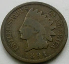 US 1894 Indian Head Cent  **