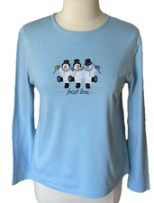 Vtg M & C Sportswear M 3~SNOWMEN Lightweight Sweatshirt 'Frost Line' Grandmacore