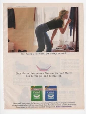vintage 1970s mag print ad Kotex Natural Curved Maxi Pads feminine health