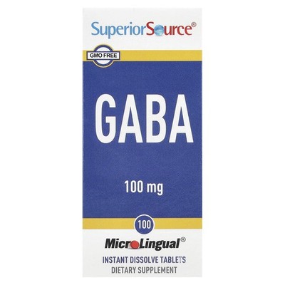 GABA, 100 mg, 100 MicroLingual  Instant Dissolve Tablets