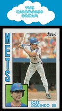 Jose Oquendo 1984 Topps #208 RC Rookie New York Mets Baseball Card. rookie card picture