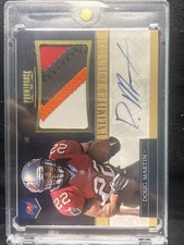2012 Panini Prominence - Unlimited Potential Doug Martin 4 Color Patch/ Auto /15