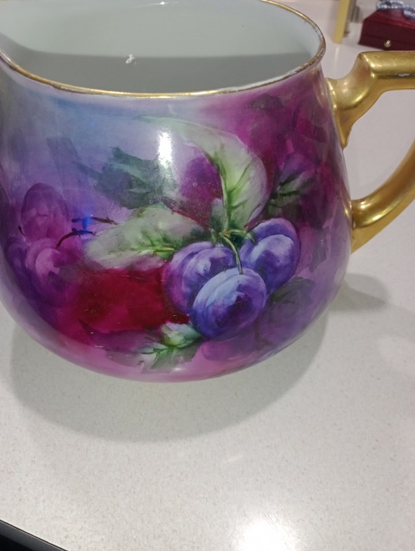 Vintage Juice Pitcher Stamped W G France Sign LARK by Limoges Made In France