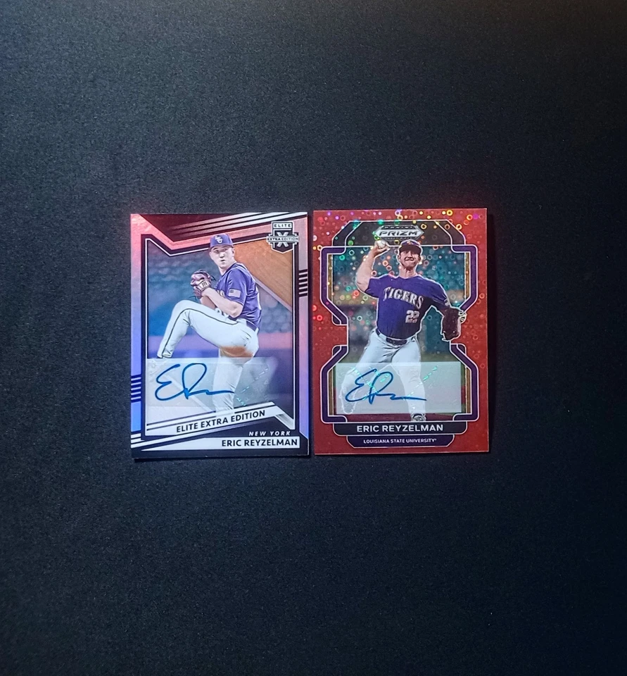 2022 Panini Prizm Draft Picks Eric Reyzelman Red Donut Circles Auto /99 & More - Image 4 of 4