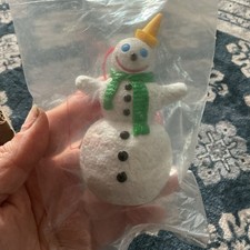 Jack in the Box Snowman Christmas Ornament 1995 NEW Hard Plastic