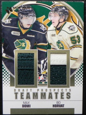 2013-14 13/14 In The Game Draft Prospects GOLD Max Domi Bo Horvat DUAL PATCH