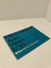 Nikon Micro Nikkor-P Auto 55mm f/3.5 Instruction Manual